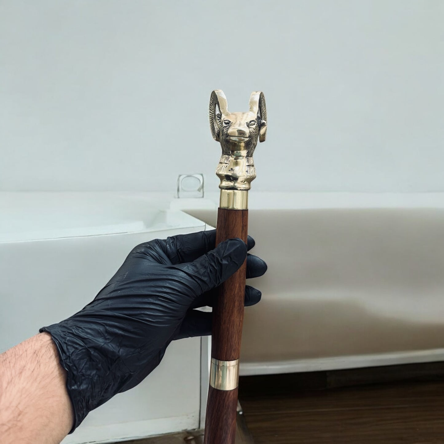 Deer Head Gupti Stick - Wooden Handicraft