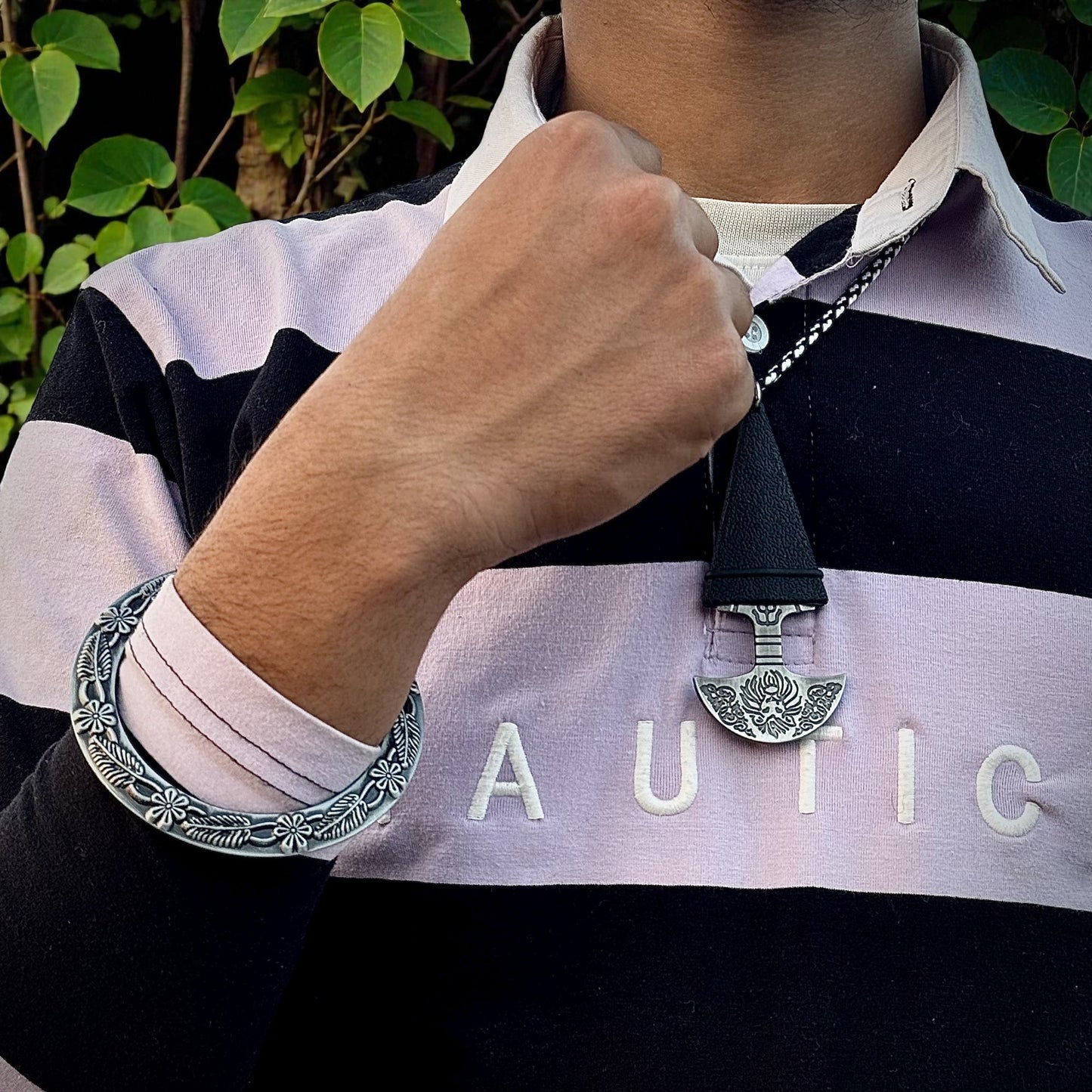 Sikh Locket Kirpan and Deep Engraved Kada Combo