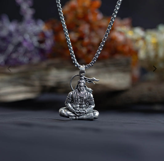 Meditating Hanuman Ji Pendant (Blessing & Protection) - Abhimantrit