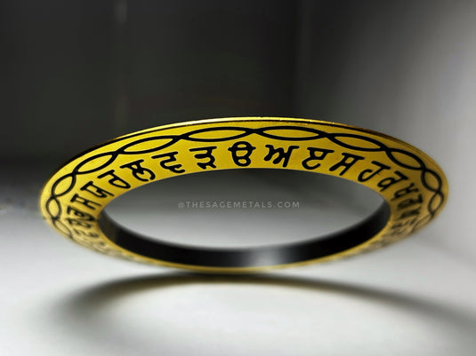 Gold Plated Engraved Punjabi Kada