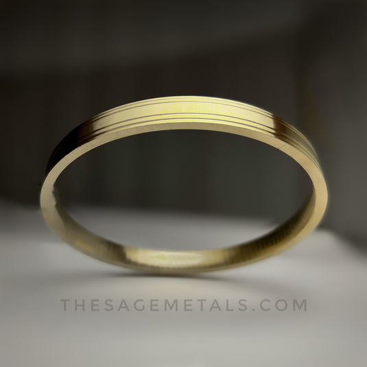 Brass Flat Lined Kada