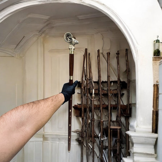 Deer Head Gupti Stick - Wooden Handicraft