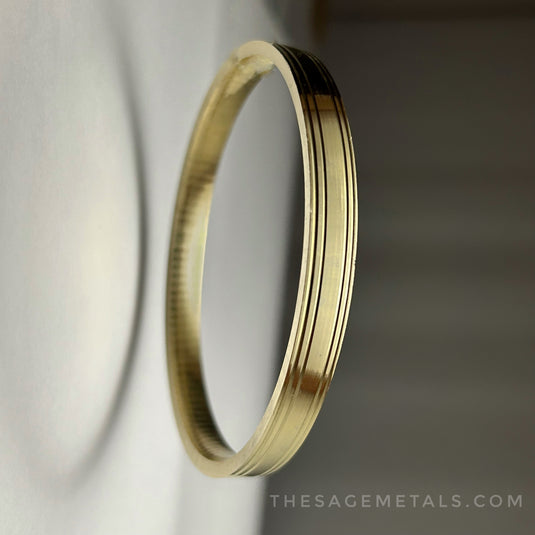 Brass Flat Lined Kada