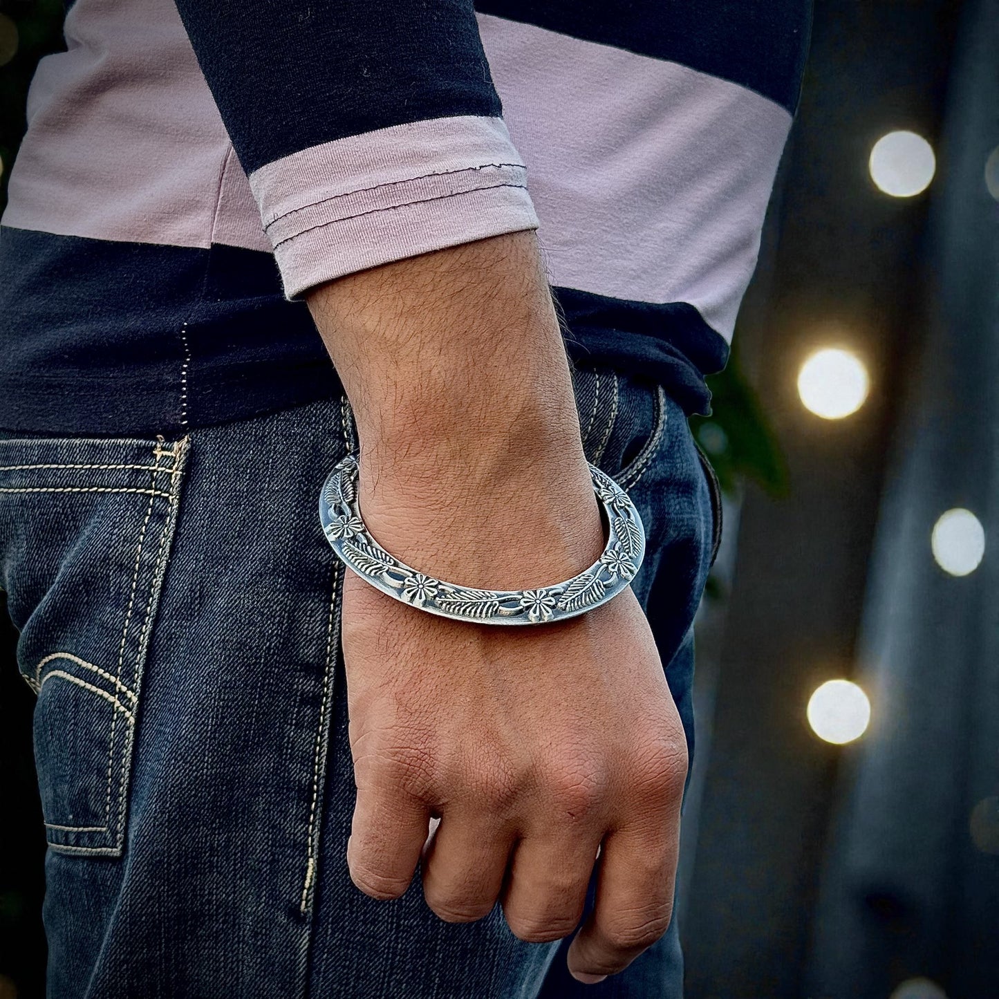 Sikh Locket Kirpan and Deep Engraved Kada Combo