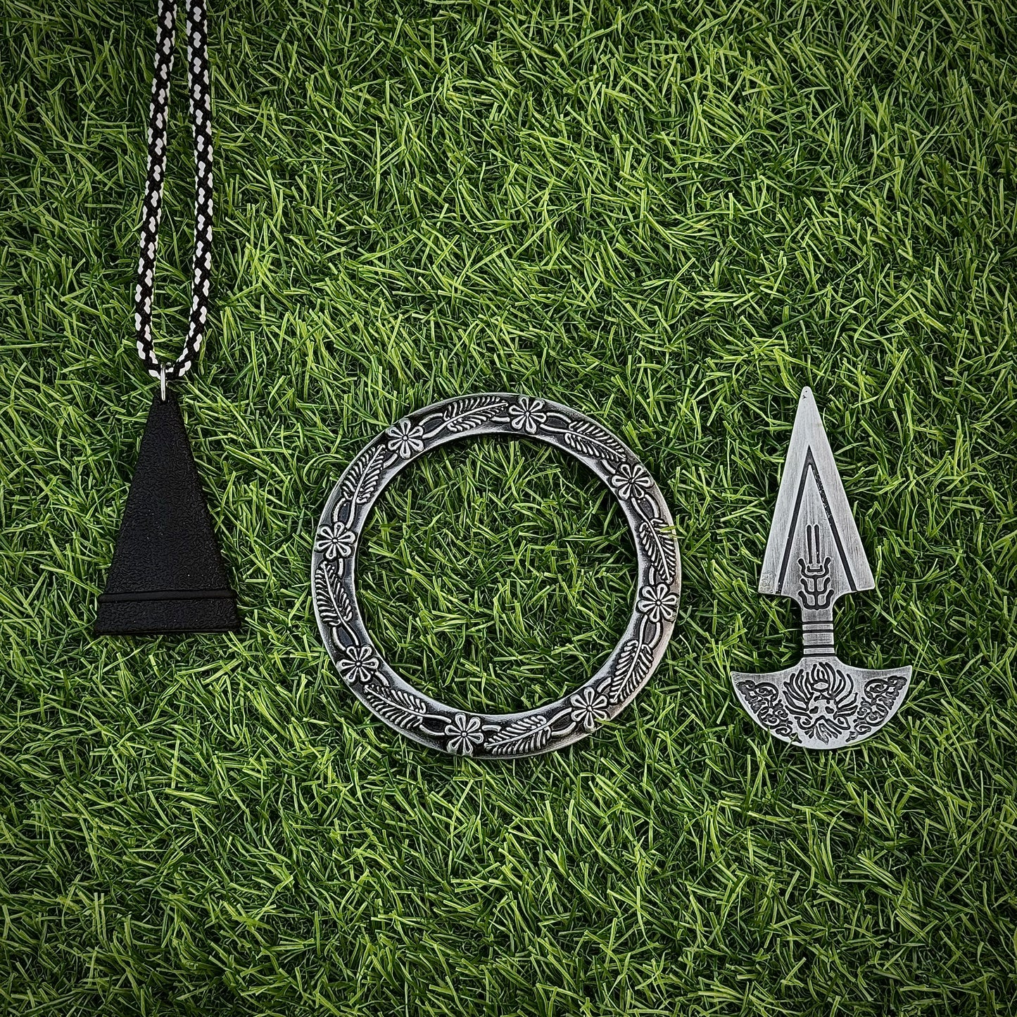 Sikh Locket Kirpan and Deep Engraved Kada Combo