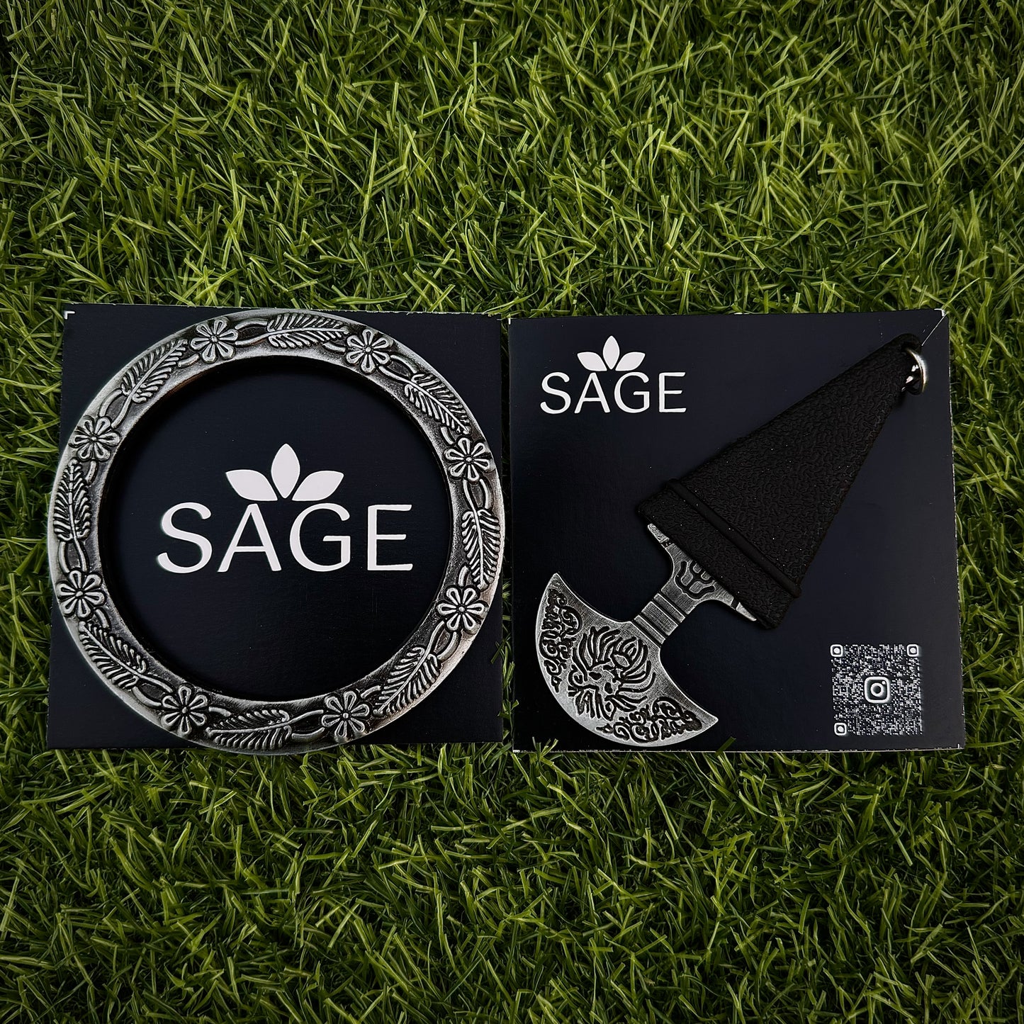 Sikh Locket Kirpan and Deep Engraved Kada Combo