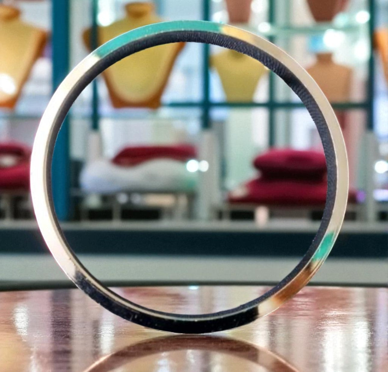 Fusion BrassLine Kada – Premium Stainless Steel Bracelet with Mirror Finish