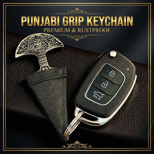 Punjabi Grip Keychain | Premium & Rustproof